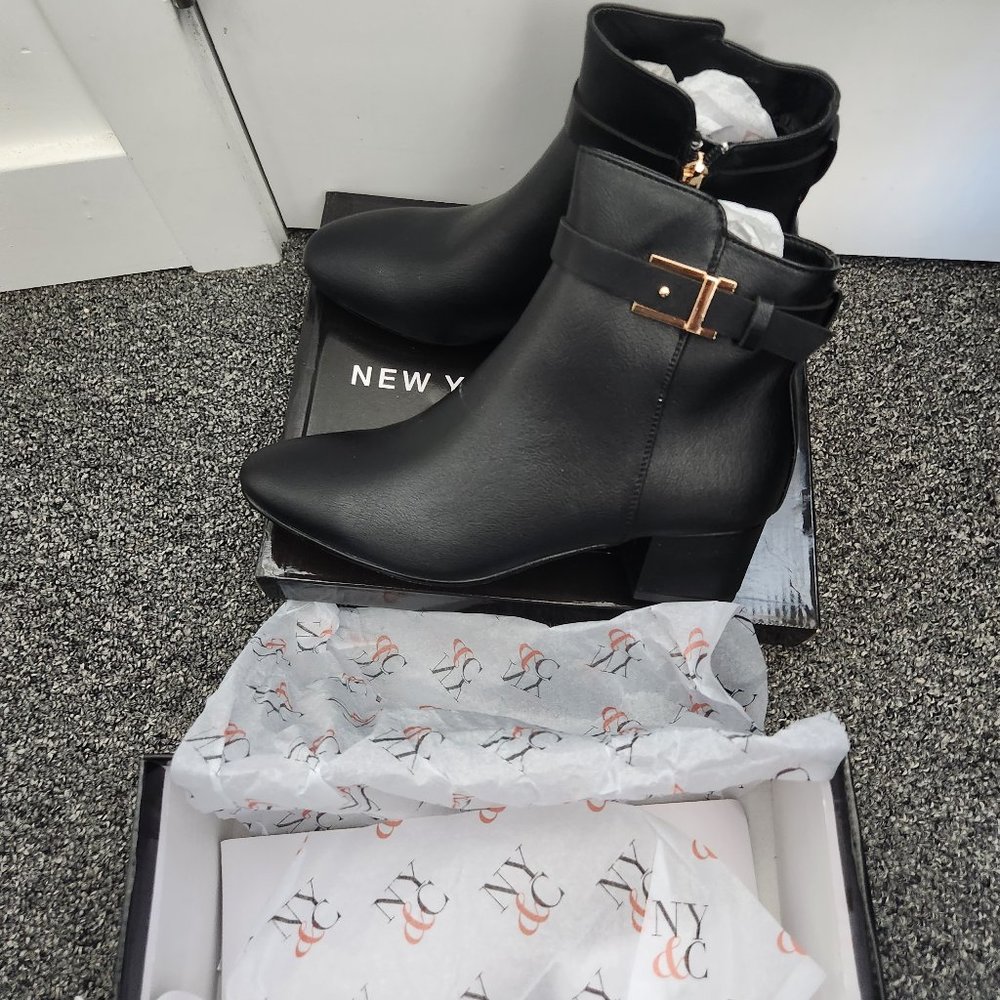 NYC Flori Low Heeled Fall Boots (Brand New)